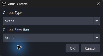 OBS Virtual Camera output selection