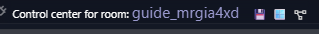 Director control-center header with the Mesh Network Debug icon beside the room controls